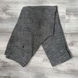 Club Monaco Plaid Tailored Dress Pants Trousers Grey Black Mens Size 32